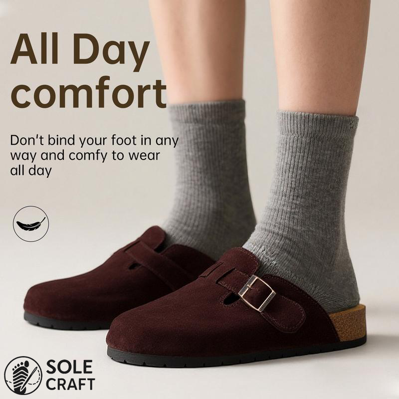 Suede Clogs – Premium suede clogs with timeless style